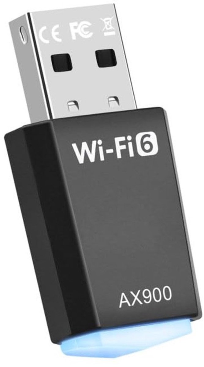 Dual Band USB WLAN Stick - WiFi 6 Adapter voor PC, Desktop en Laptop - Ondersteunt Windows 11/10/8.1/8/7