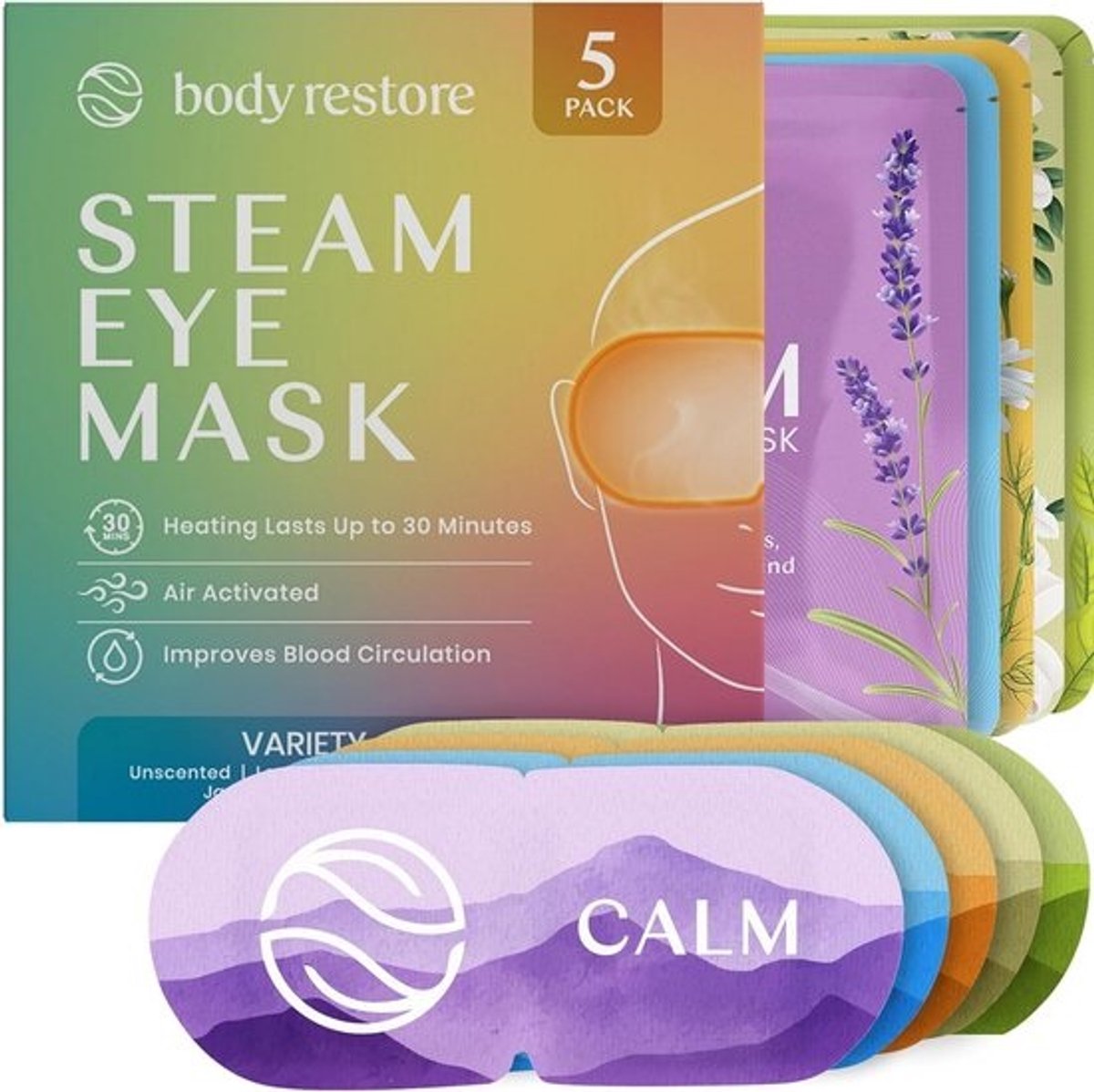 Zelfverwarmend Oogmasker - 5 Stuks voor Ontspanning en Slaap