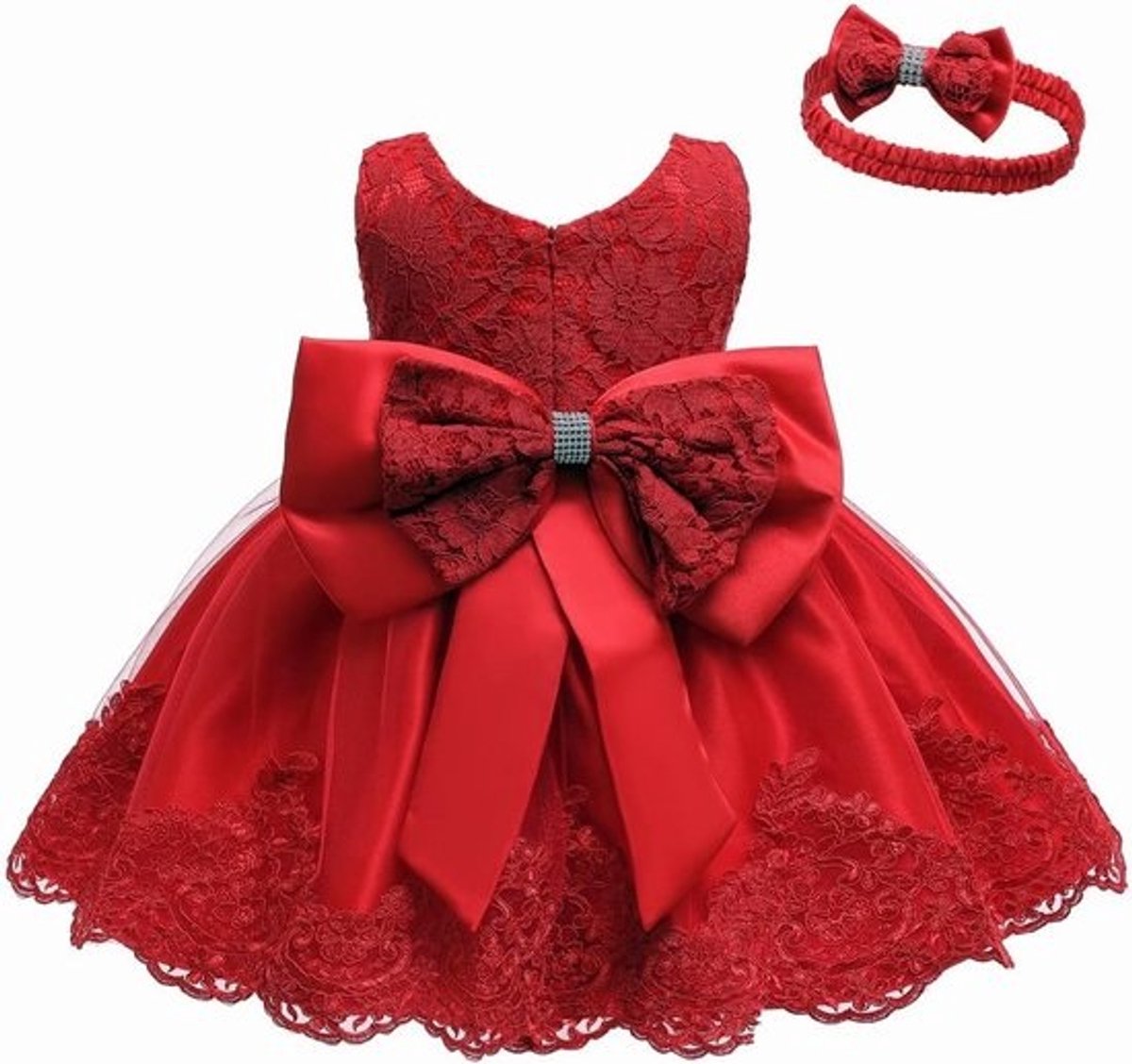 LZH baby meisjes kanten jurk strik bloem jurken bruiloft optocht doopsel doop tutu jurk