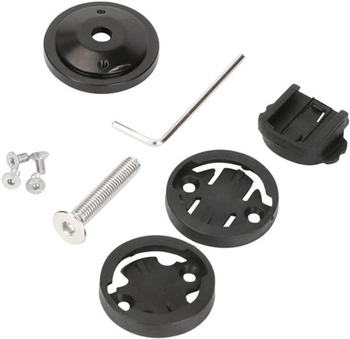 Houder voor fietscomputer - Frontmount adapter voor stuurpen - Vervangingsinsert Out Front Bike Holder - Zwart