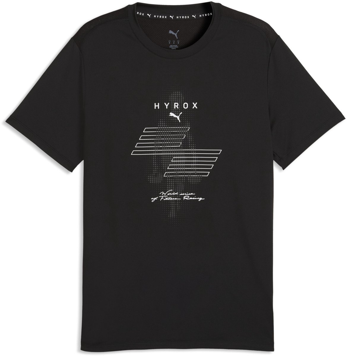 M PUMA X HYROX CLOUDSPUN THERMOADAPT TEE Zwart