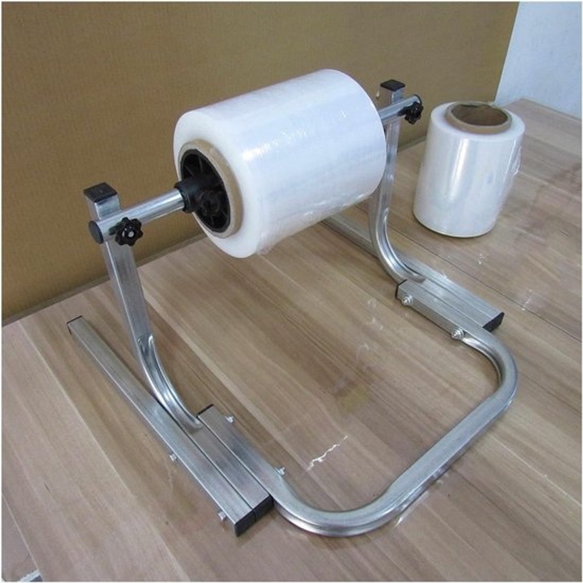 Noppenfolie Dispenser - Verpakkingsrek Rollen - Items Beschermen - Verstelbare Breedte - Tot 120cm Breed - Zilver
