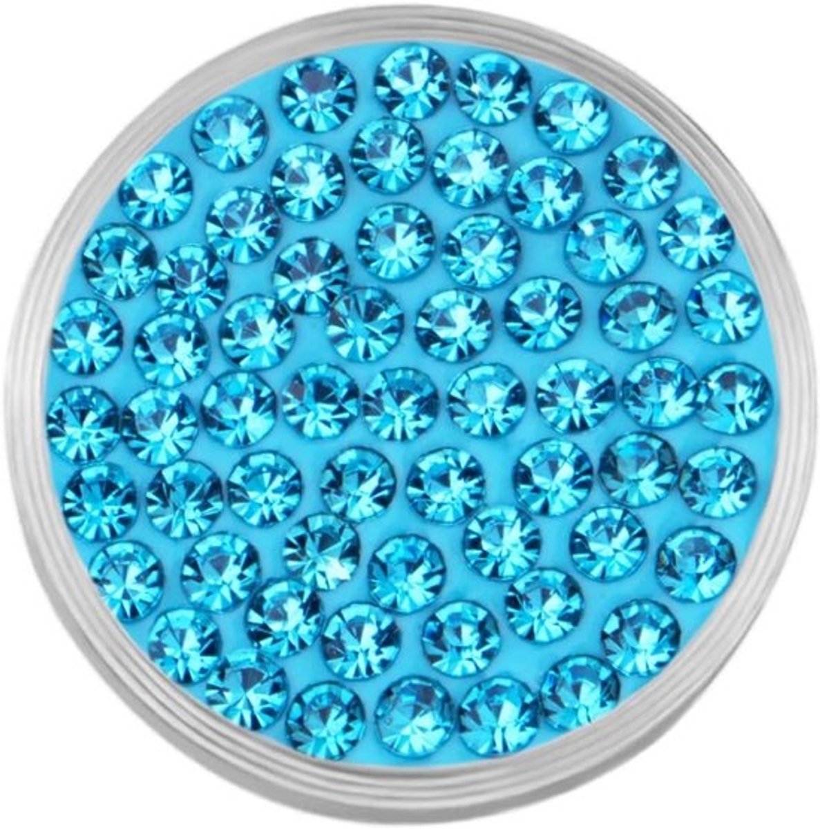 Verwisselbare Mini Munt 12mm RVS met Zirkoniastenen in Diverse Kleuren