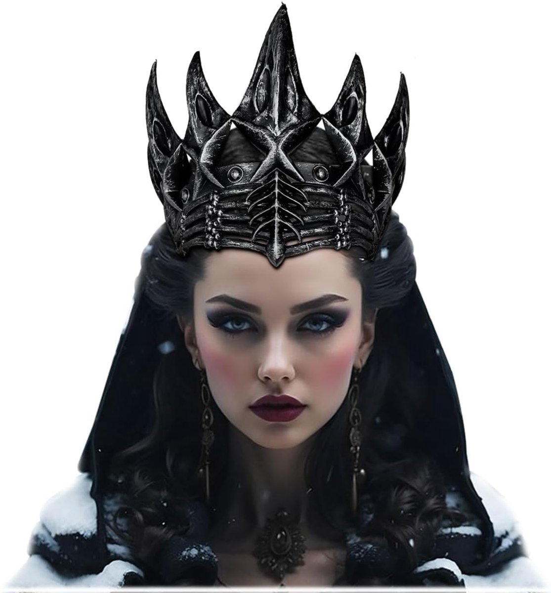 Gothic Kroon voor Halloween - Ravenkroon Hoofddeksel voor Vrouwen en Mannen, Perfect voor Feestjes en Cosplay
