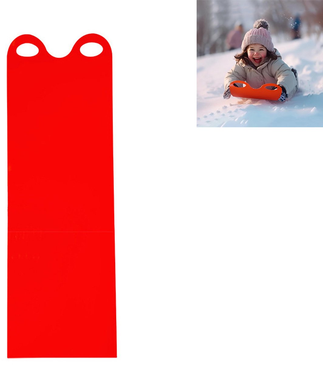 Sneeuw Slee - Slee Ski - Sneeuwglijder - Wintersportaccessoires - Flexibel materiaal - Lichtgewicht - Plastic - 137 × 42 × 0,7 cm - Geschikt voor wintersport, sneeuwrecreatie en buitenactiviteiten geschikt - Rood