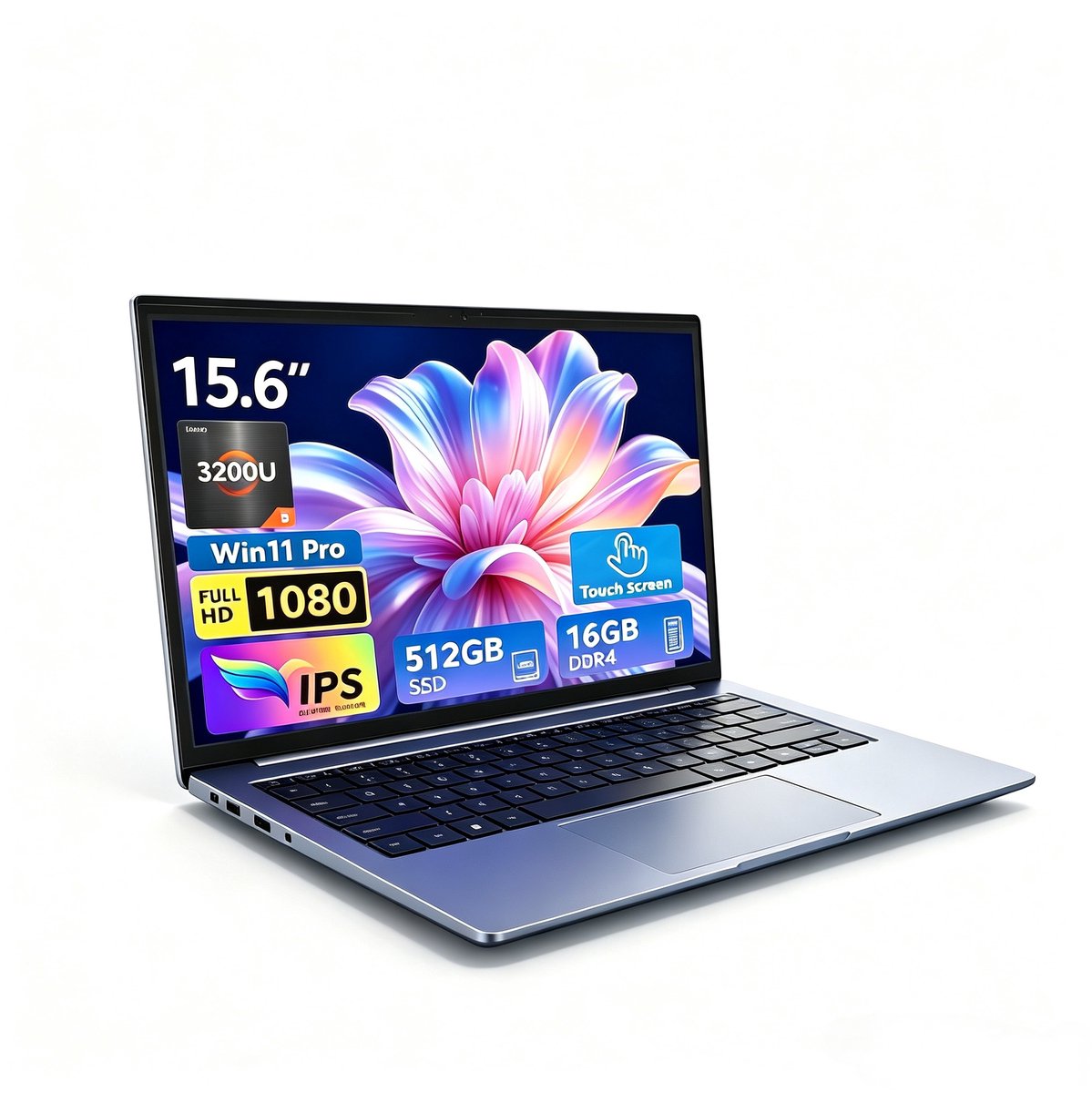 YBook15 15.6" 2‑in‑1 Laptop - 360° Scharnier Touchscreen - AMD Ryzen 3 3200U - 15,6 Inch FHD IPS - 16 GB DDR4 512 GB SSD - Donkergrijs - Voor Werk En Studie