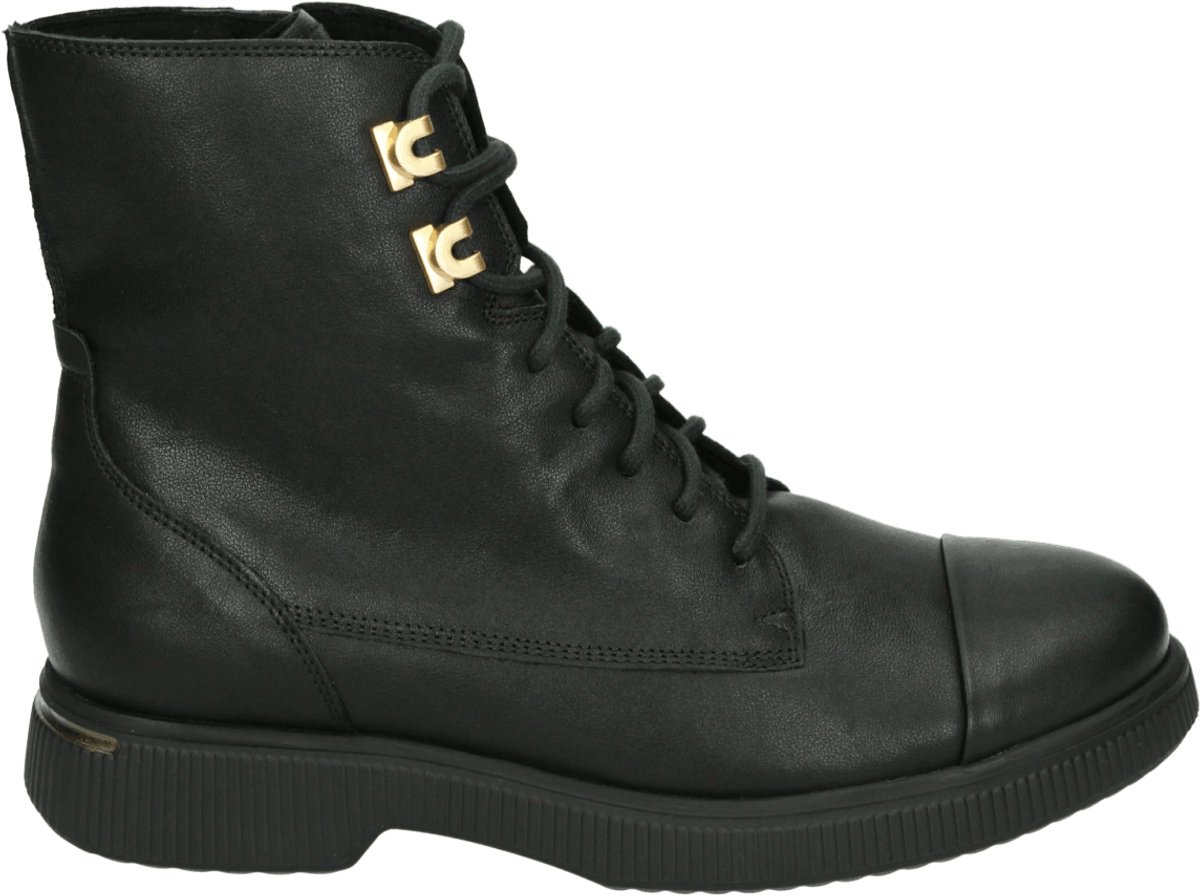 Durea - 9837 H - Hoge sneakersVeterbootsDames veterschoenenDames sneakersHalf-hoge schoenen - Kleur: Zwart - Maat: 42