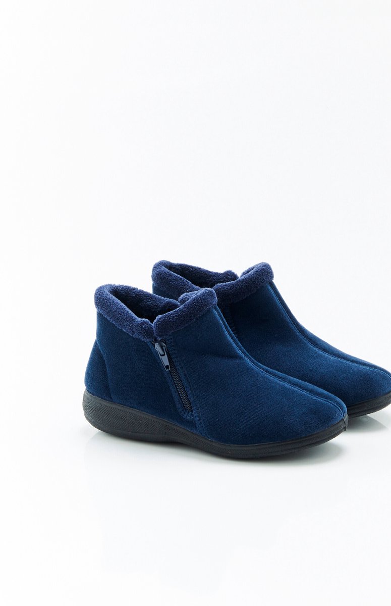 Damart - Pantoffel met ritsen - Dames - Blauw - 40