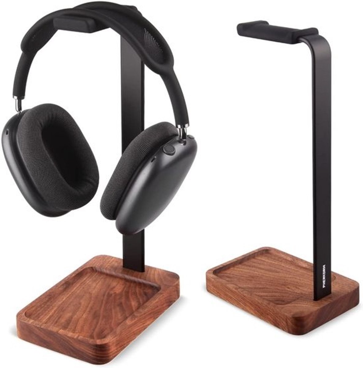 Hoofdtelefoon Houder van Walnoot Hout en Aluminium voor Desktop