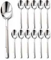 Theelepels 12 Stuks - Koffielepels - Dessertlepels - Extra Stevig RVS - 13,7 cm - Vaatwasserbestendig
