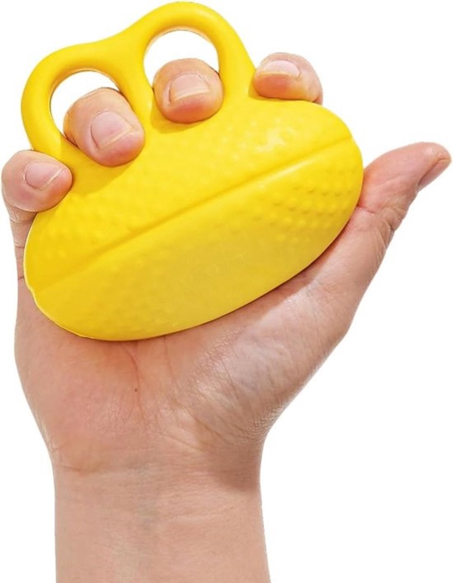 Vingertrainer Bal - Handtrainer Revalidatie - Gripkracht Training - Ergonomisch Comfortabel - 12 x 10 x 4 cm - Blauw