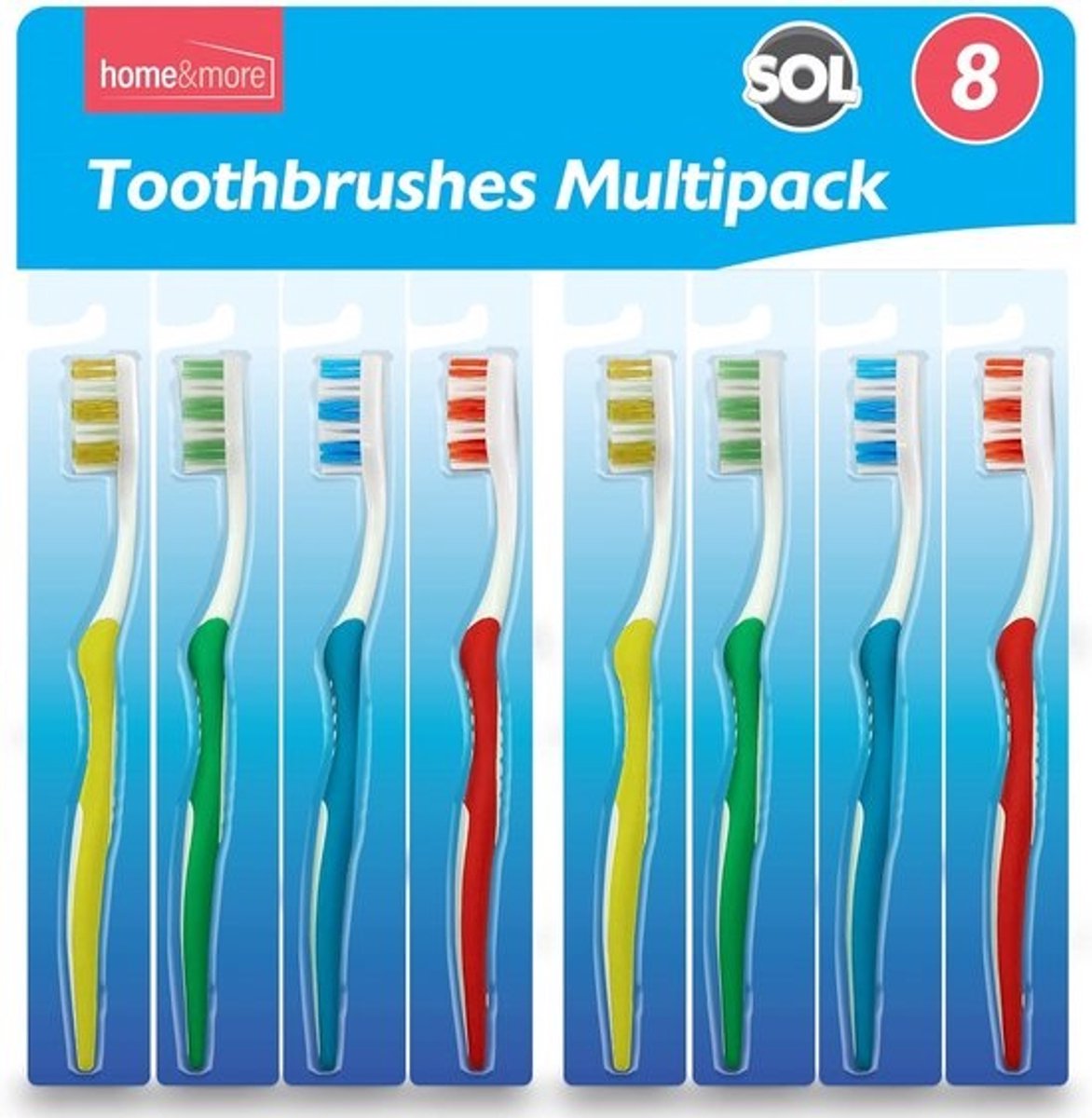 Handmatige Tandenborstels - Zachte Borstels - Dagelijkse Mondhygiëne - Antislip Handgreep - 8 Stuks - Multicolor