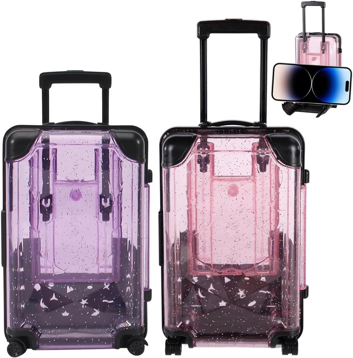 Mini Geldbox voor Reizen - Transparante Opbergdoos, Persoonlijke Geldcase, Perfecte Cadeaus voor Reizigers en Avonturiers