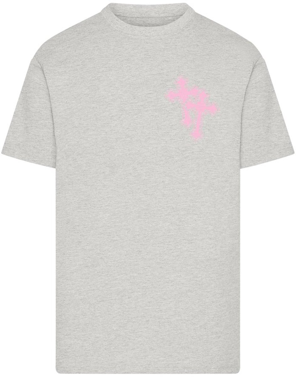 Mister Tee Six Crosses II Oversize Heren Tshirt L Grijs