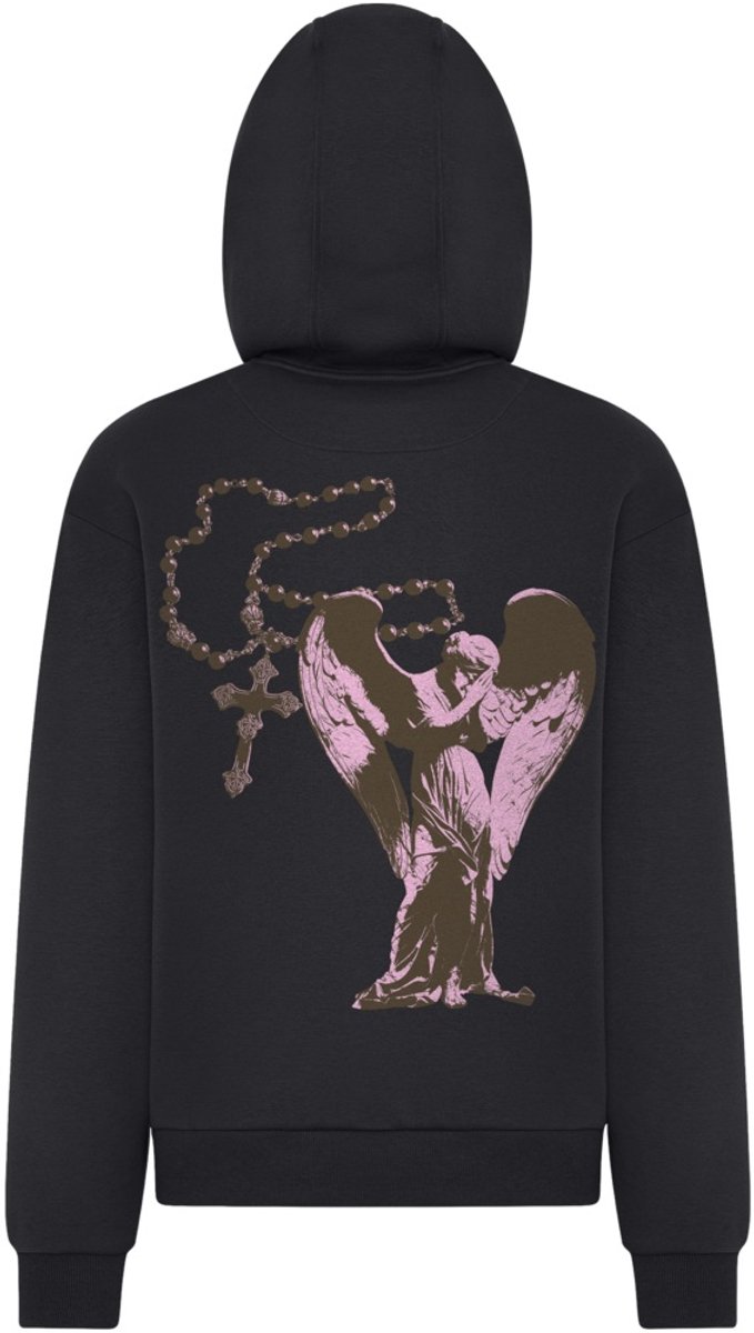 Mister Tee Heavenly Prayers Fluffy Hoodie/trui XL Zwart