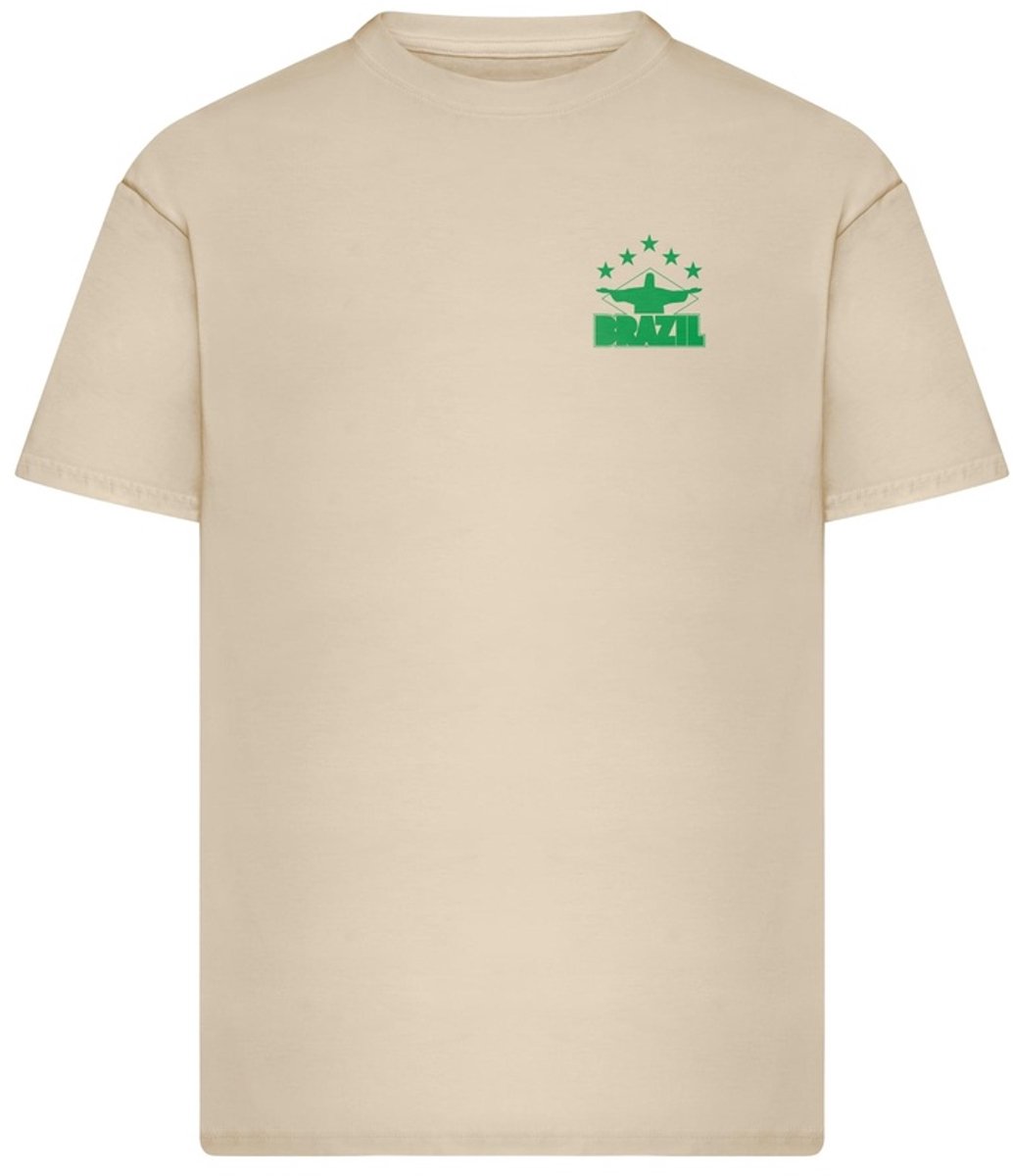 Mister Tee Iconic Brazil Oversize Heren Tshirt XXL Creme