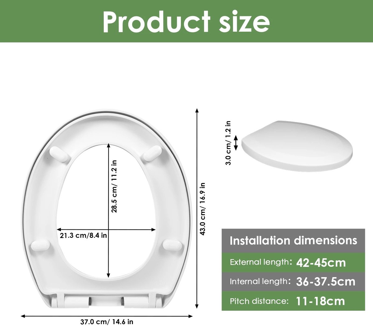 NextNovaDeals Wc Bril - Softclose - Wit - U Shape - Verstelbare Scharnieren - Extra Sterk Toiletdeksel Voor Badkamer - Comfortabel