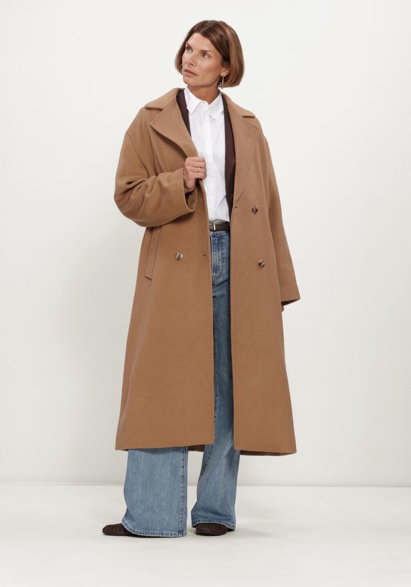 Beaumont Mariah Long Coat Jassen Dames - Winterjas - Camel - Maat 34