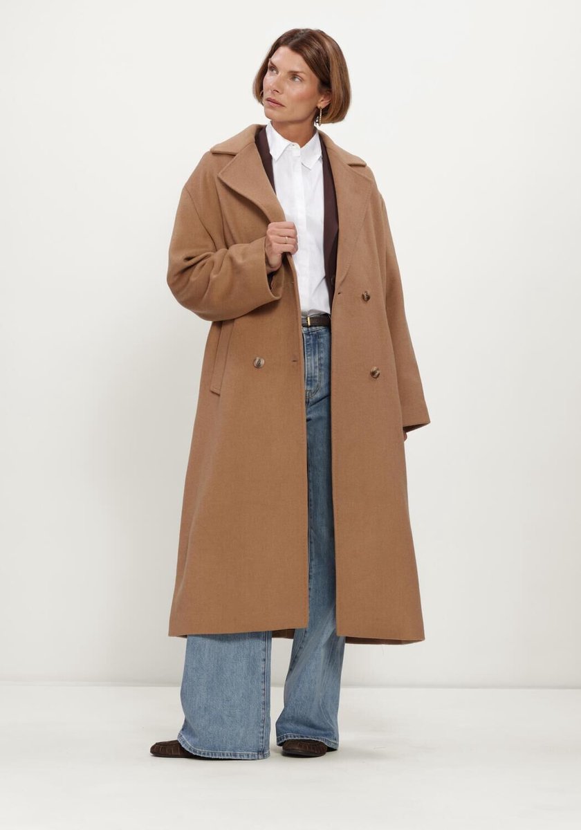 Beaumont Mariah Long Coat Jassen Dames - Winterjas - Camel - Maat 40