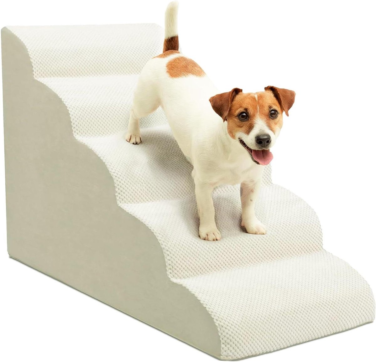 Hondentrap - Huisdierhelling - Huisdieren helpen - Wasbare hoes - 86 x 42 x 62 cm - Beige