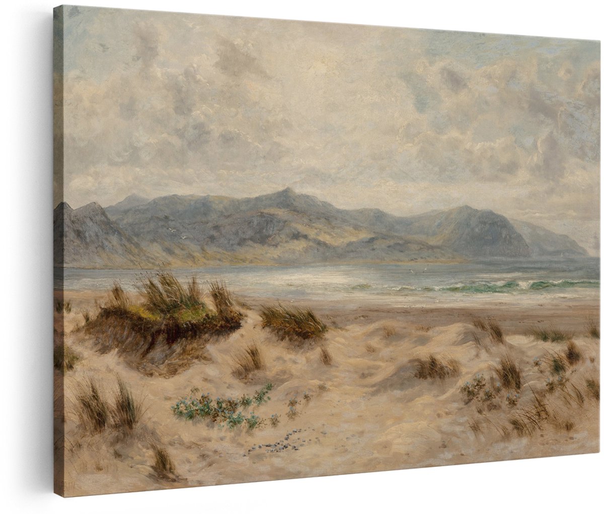 Artaza Canvas Schilderij Duinlandschap - 180x120 cm - Groot - Wanddecoratie Strand Zee - Muurdecoratie Natuur - Schilderijen Bergen Landschap
