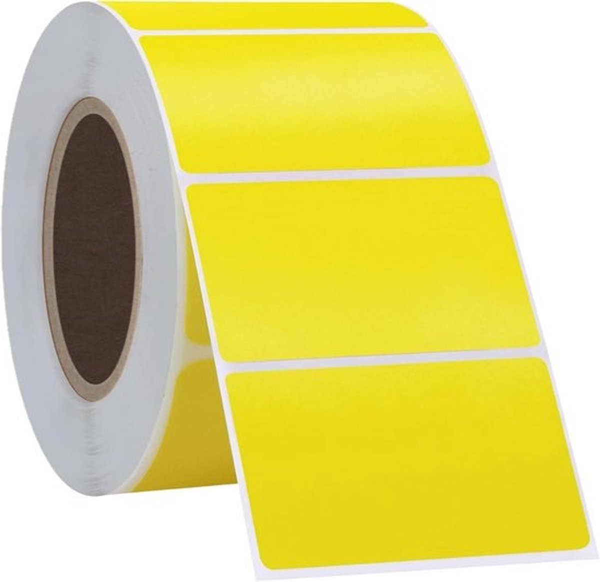 Zelfklevende Direct Thermische Etiketten 57x32mm voor Retourzendingen en Adressen - 1000 Gele Labels