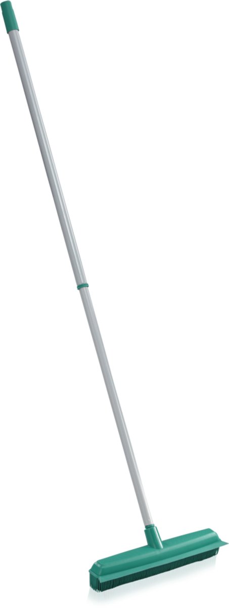 Leifheit Classic rubberen bezem met telescoop steel - veegbreedte 35 cm