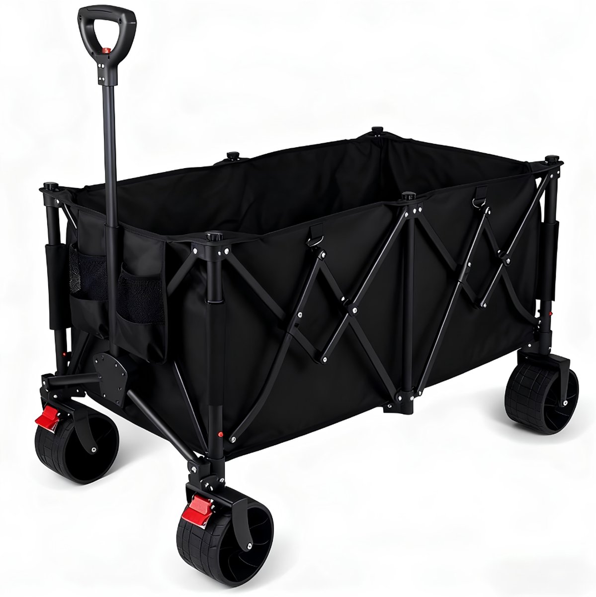 Lìon® Bolderkar - 250L Capaciteit - Opvouwbare Bolderkar - Bolderkar Opvouwbaar - Zwart - 42cm x 105cm x 102cm