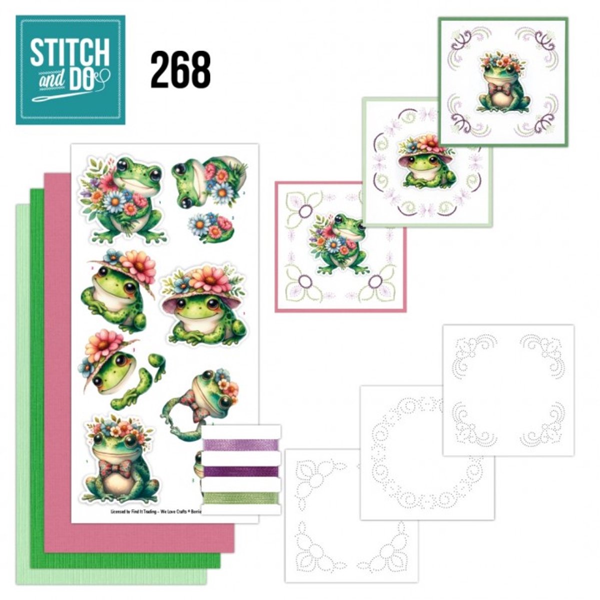 Stitch and Do 268 - Joyful Hoppers Stitch and Do borduursets inclusief borduurgaren - Gratis verzonden - STDO268
