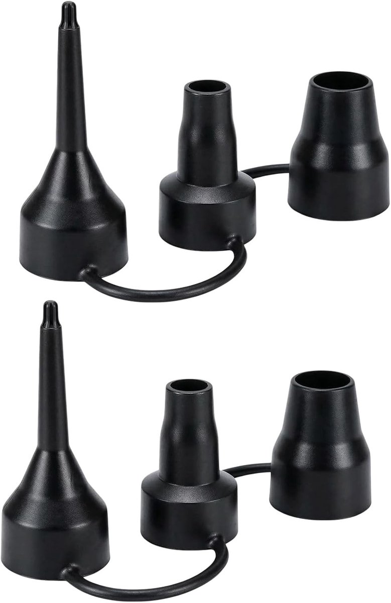 Paddle Surf Pomp Adapter voor Opblaasbare Ventielen met 3 Mondstukken, Ideaal voor Opblaasbare Botten en Luchtbedden