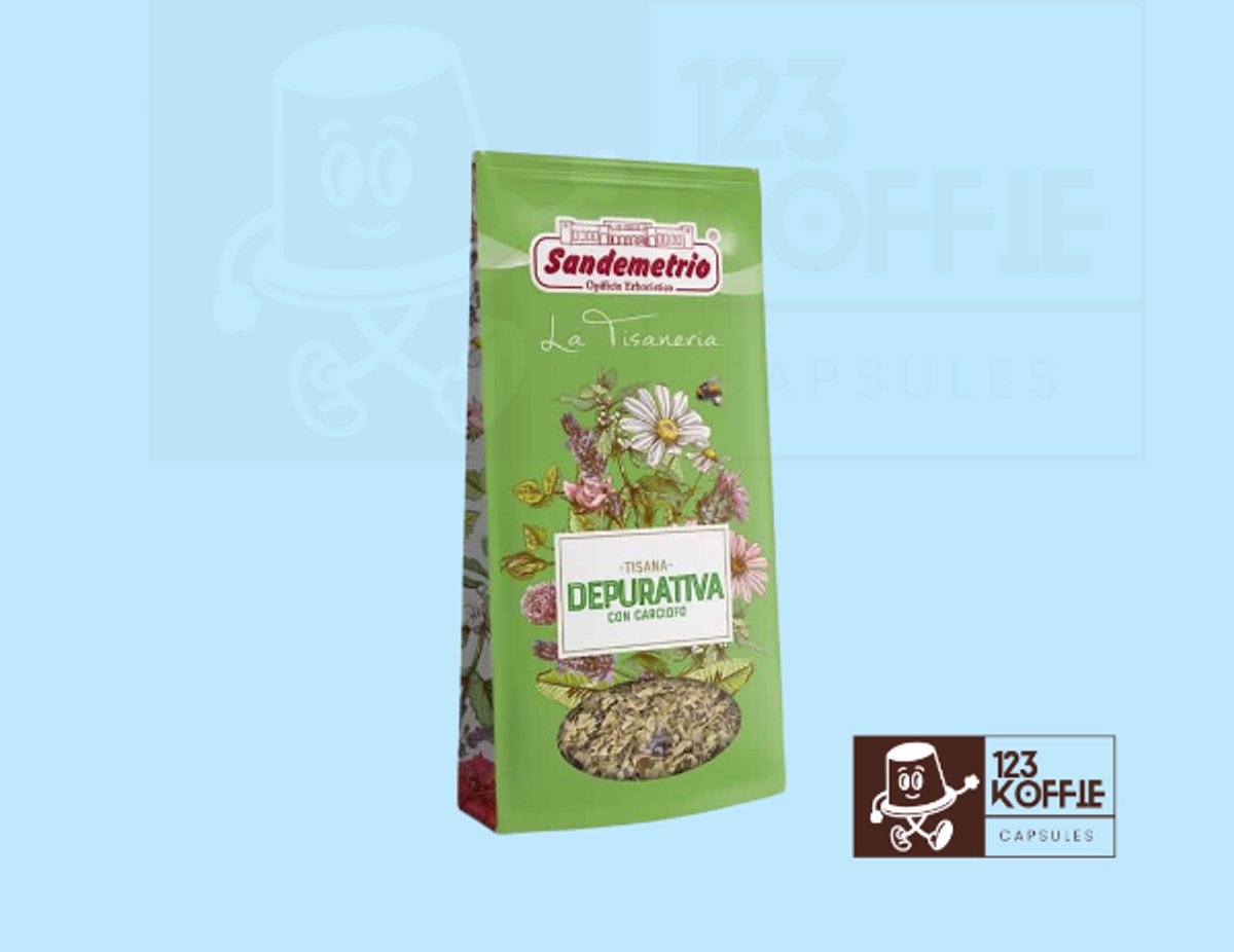 Sandemetrio Tisana Depurativa con Carciofo – 100 g Losse Kruidenthee met Artisjok – Ontgifting & Leverondersteuning