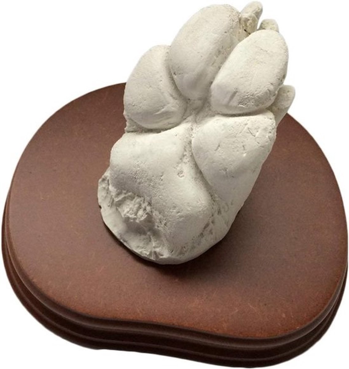 Handen Sculptuur Set - Liefdesbeeld - Romantisch Cadeau - Inclusief Houten Sokkel - 20 x 18 cm