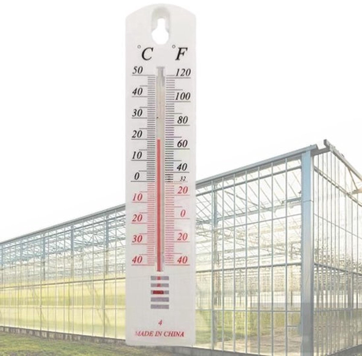 Temperatuurmeter - Weerstation Binnen Buiten - Klimaat Monitoren - Breed Meetbereik - 21.8 x 4.6 cm