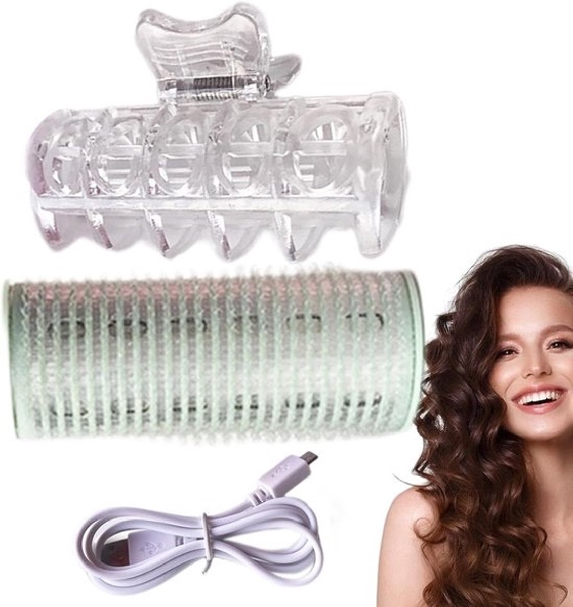 Haarrollers Set - Krulset Zelfklevend - Haar Stijlen - Keramisch Aluminium - 32 x 85 cm - Zwart