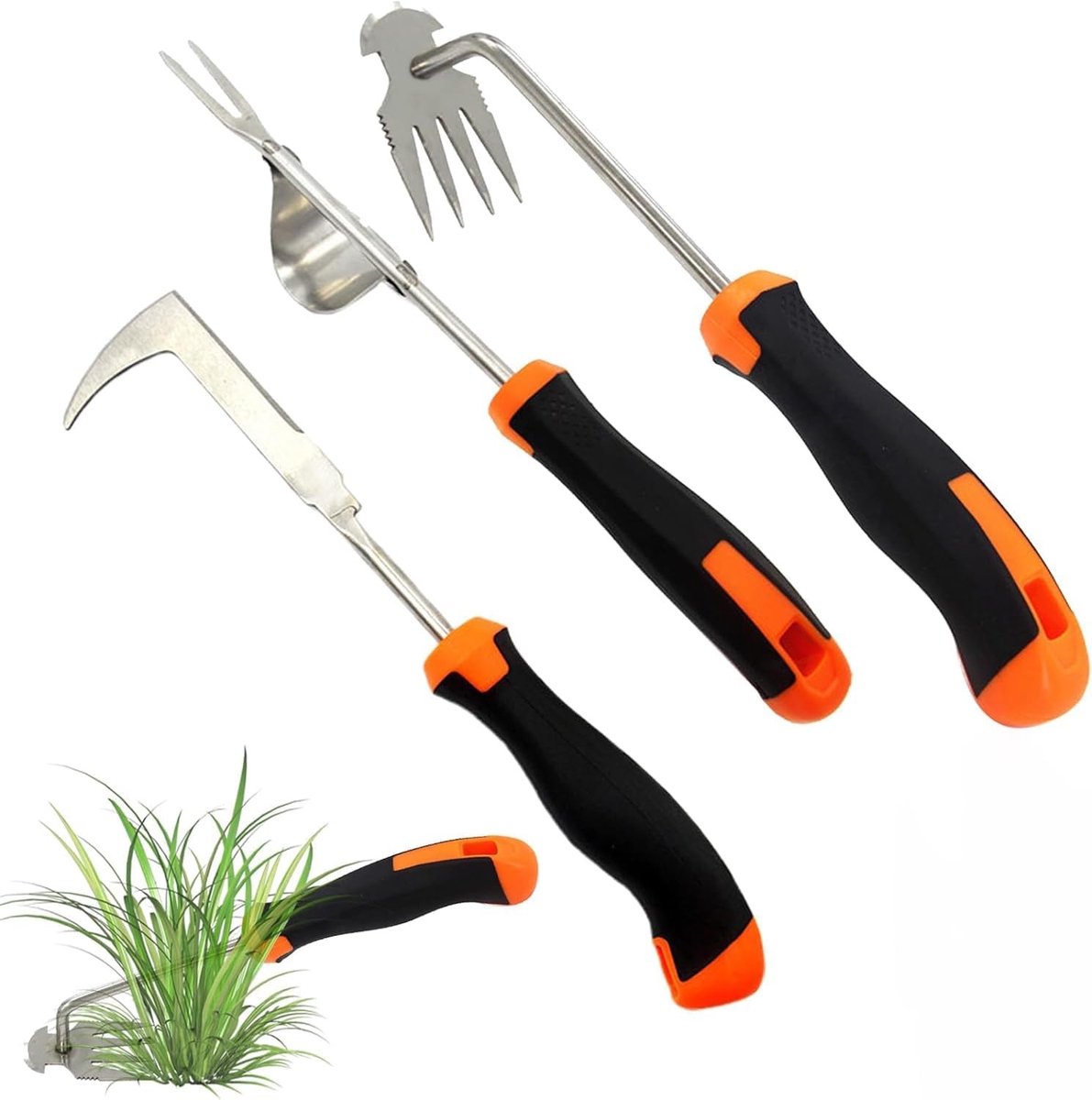 Effectieve Tuin Gereedschappen voor Onkruidverwijdering, Wortelverwijdering en Tuinonderhoud met 3-delige Set