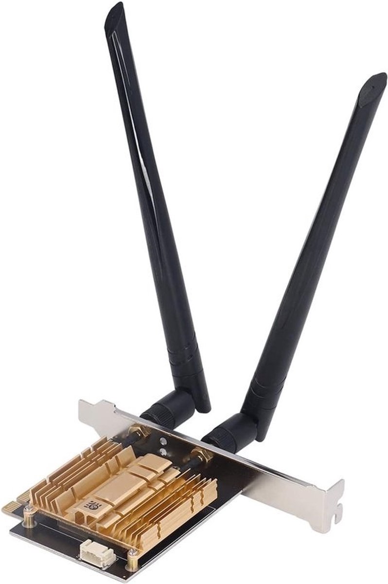 Draadloze Adapter - Wifi Bluetooth - Snelle Internet Verbinding - Tri-Band 6GHz Ondersteuning - 2x 6dBi Antennes