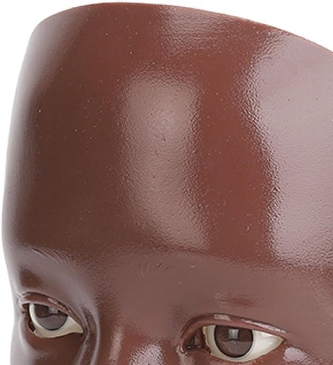 Make-up Oefenhoofd - Gezichts Dummy - Schoonheidstraining - Realistische Textuur - 18.7 x 13.6 cm - Donkere Huid