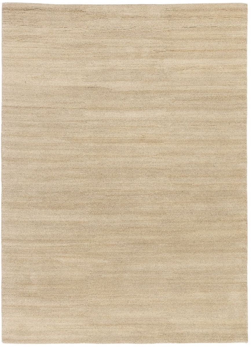 Lino Heritage Sand Vloerkleed 140x200cm - Handgeknoopt Tapijt van Pure Wol - 100% Handgesponnen Wol – 4,5 kg/m² - 57.800 knopen/m² - 15mm dik - Hoogwaardig Vloerkleed voor Woonkamer, Slaapkamer, Hal of Eetkamer