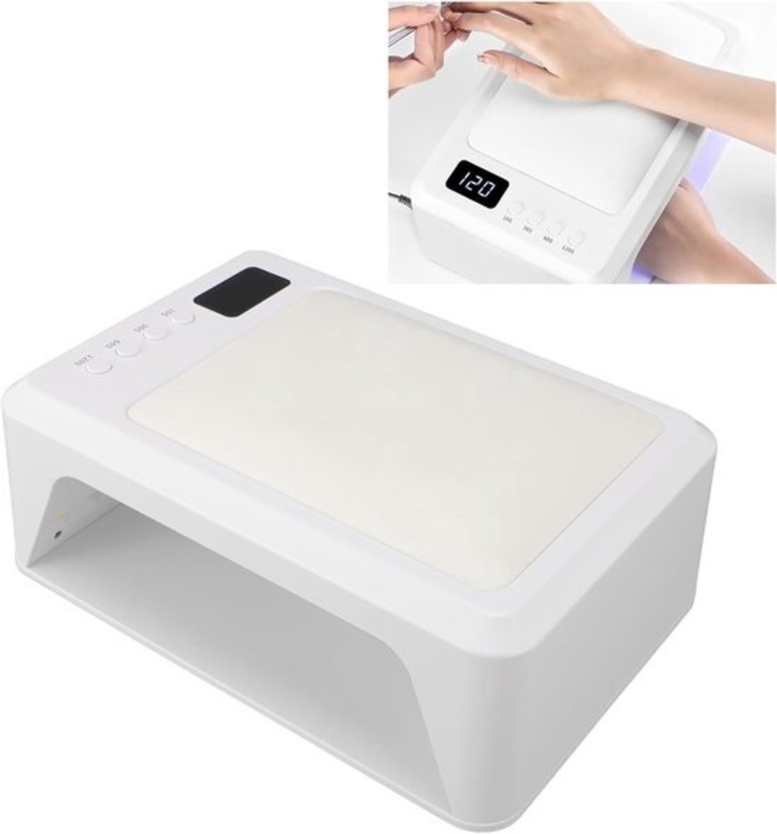 Nagellamp 60W - Nageldroger Manicure - Snel Nagels Drogen - Ruim Dubbel Hand Design - Afneembare Voet