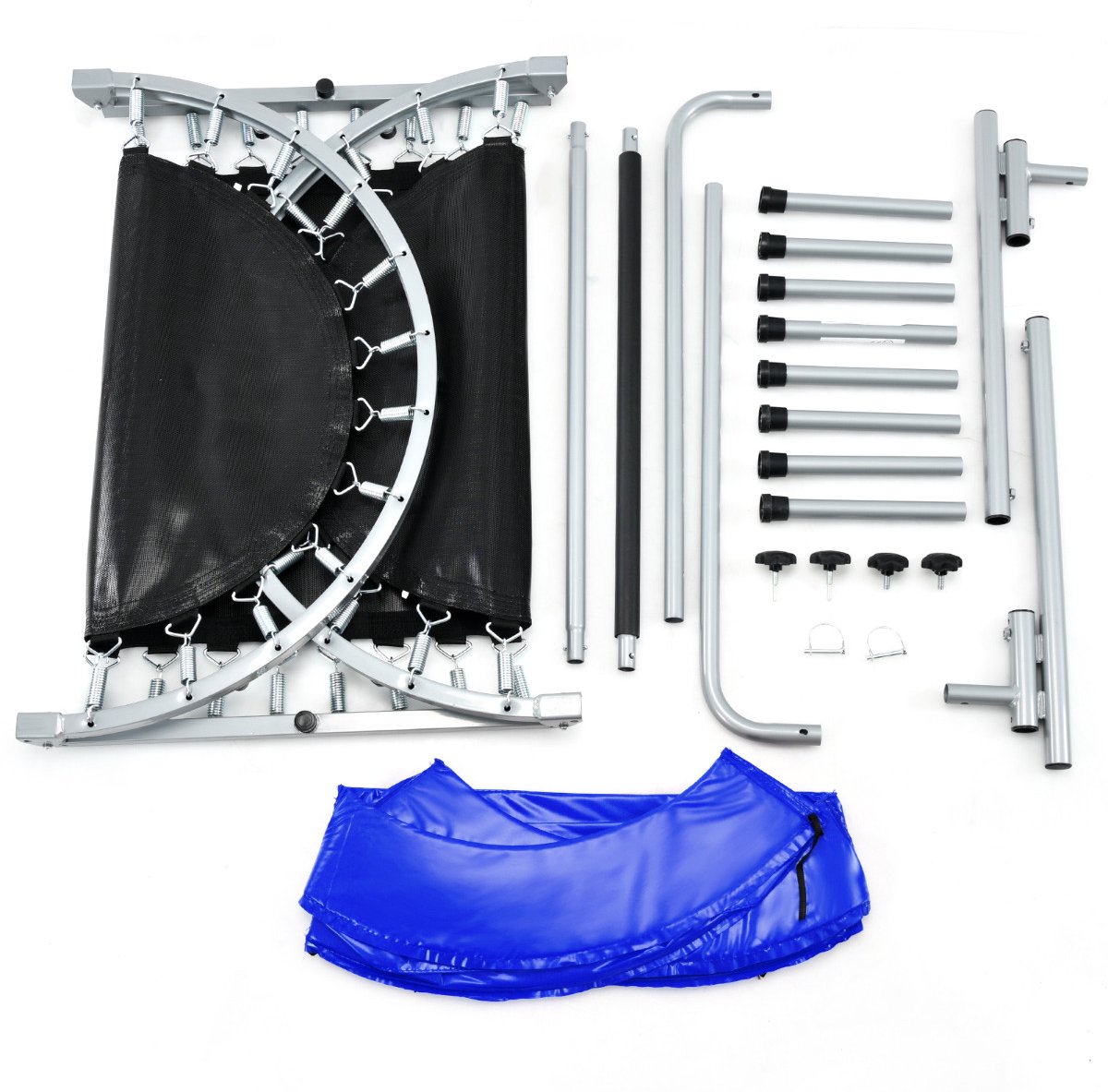SureDeal® - Trampoline - Persoons - Hoogte Verstelbare Handvat - 154x89x92 cm - Blauw