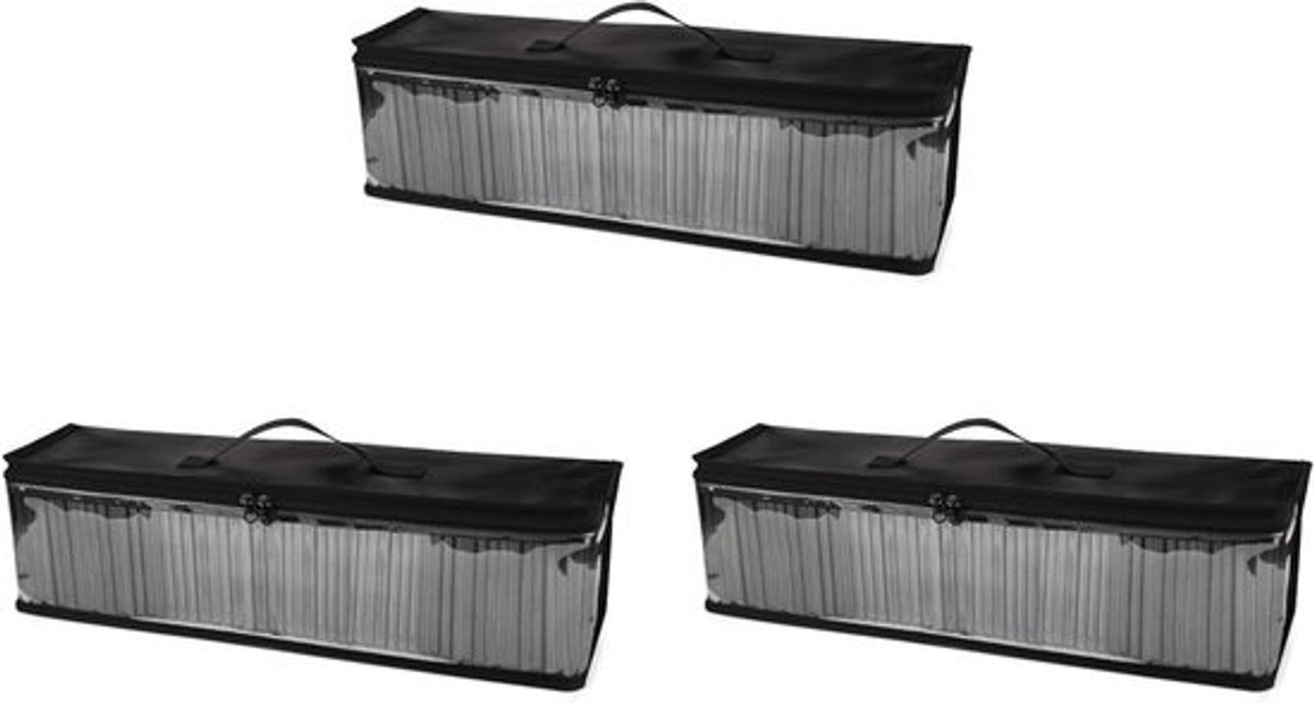 CD Opbergtas - Dvd Hoesjes - Media Opslag - Transparant TPU Materiaal - 50 CD's per tas - Transparant Zwart