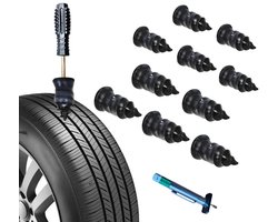 Han‑Bar® Autoband Reparatie - 21-delige Vacuüm - Rubber - Nagelset – Universeel - Tubeless Reparatiekit - Profieldieptemeter