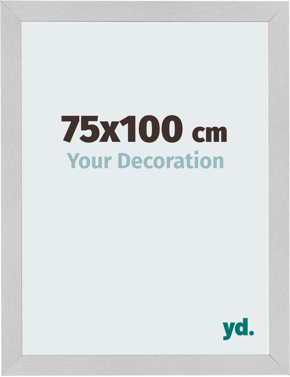 Your Decoration - Fotolijst 75x100 cm - MDF - Edelstaal - Bologna