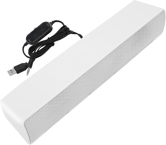 PC Geluidbox - Mini Soundbar - Muziek Luisteren - 3D Stereo Geluid - 32 cm Lengte - Zwart — afbeelding 2