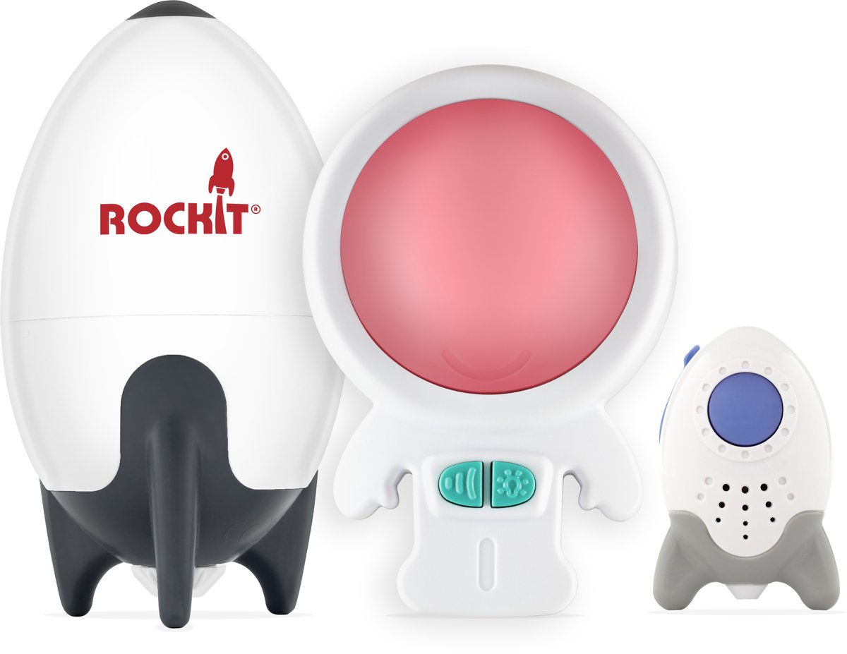 3 Slaaphulpjes van ROCKIT® | VOORDEELBUNDEL | Oplaadbare Rockit Baby Rocker & ZED 3 in 1 Slaap Astronout & Wooshh Baby Susser