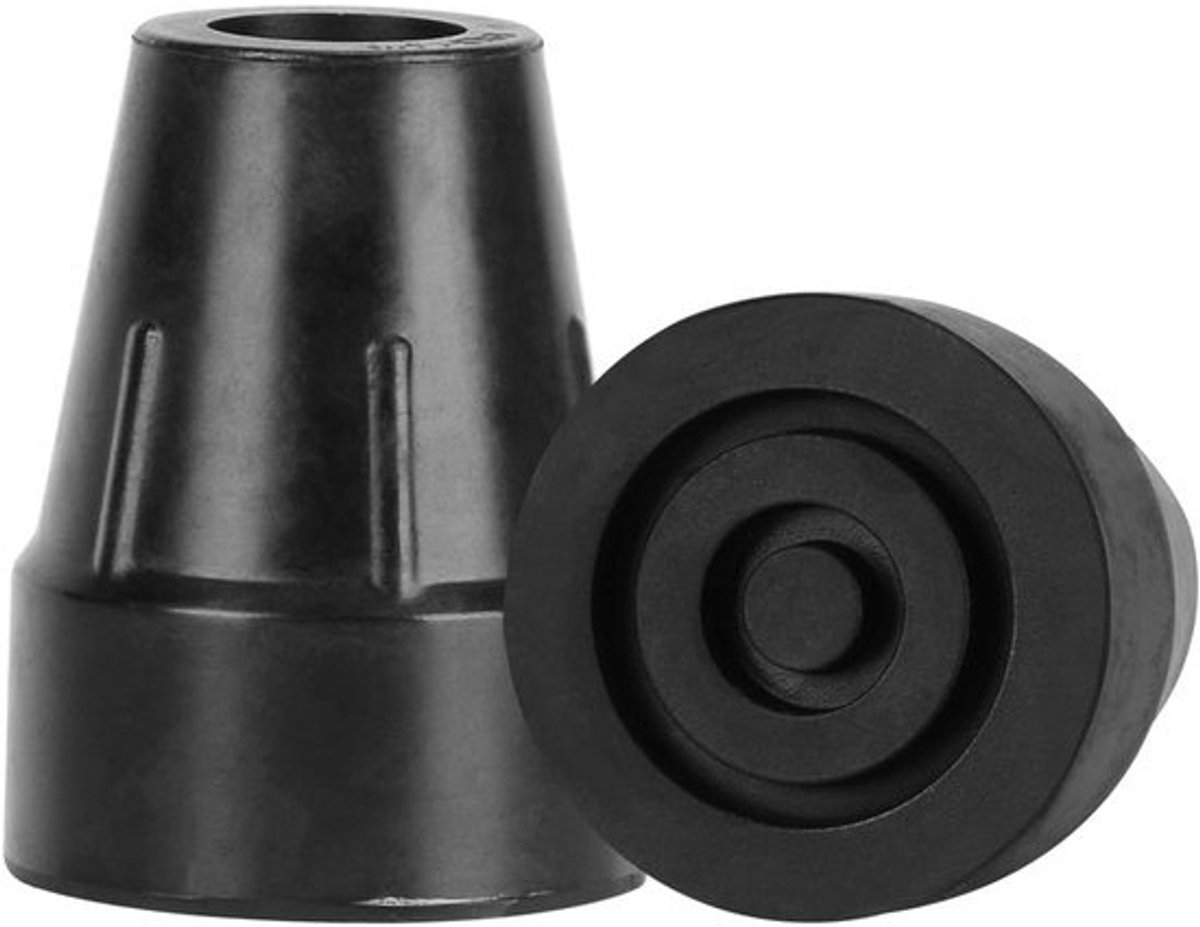 2x Stootdopjes Rubber voor Kruk 22mm - Antislip Vervangingsdoppen voor Loopstok