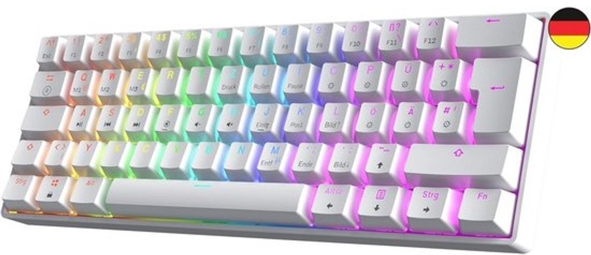 Compact mechanisch gamingtoetsenbord met RGB-verlichting - 60% lay-out voor PC en Mac