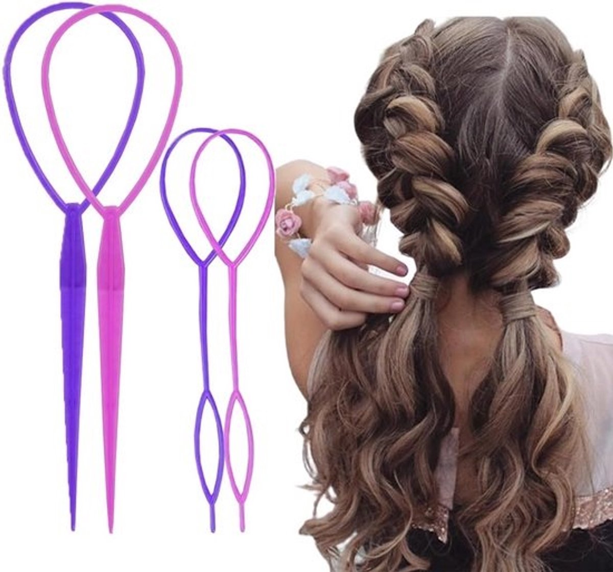 Haar Styling Tool Set voor Opgestoken Kapsels en Vlechten