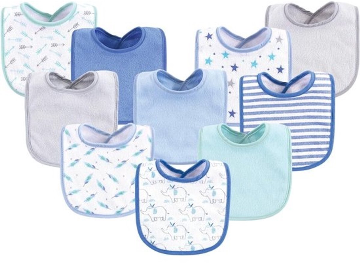Babie Slabbetjes Katoen Bandana Set 10 Stuks Jongens Absorberend