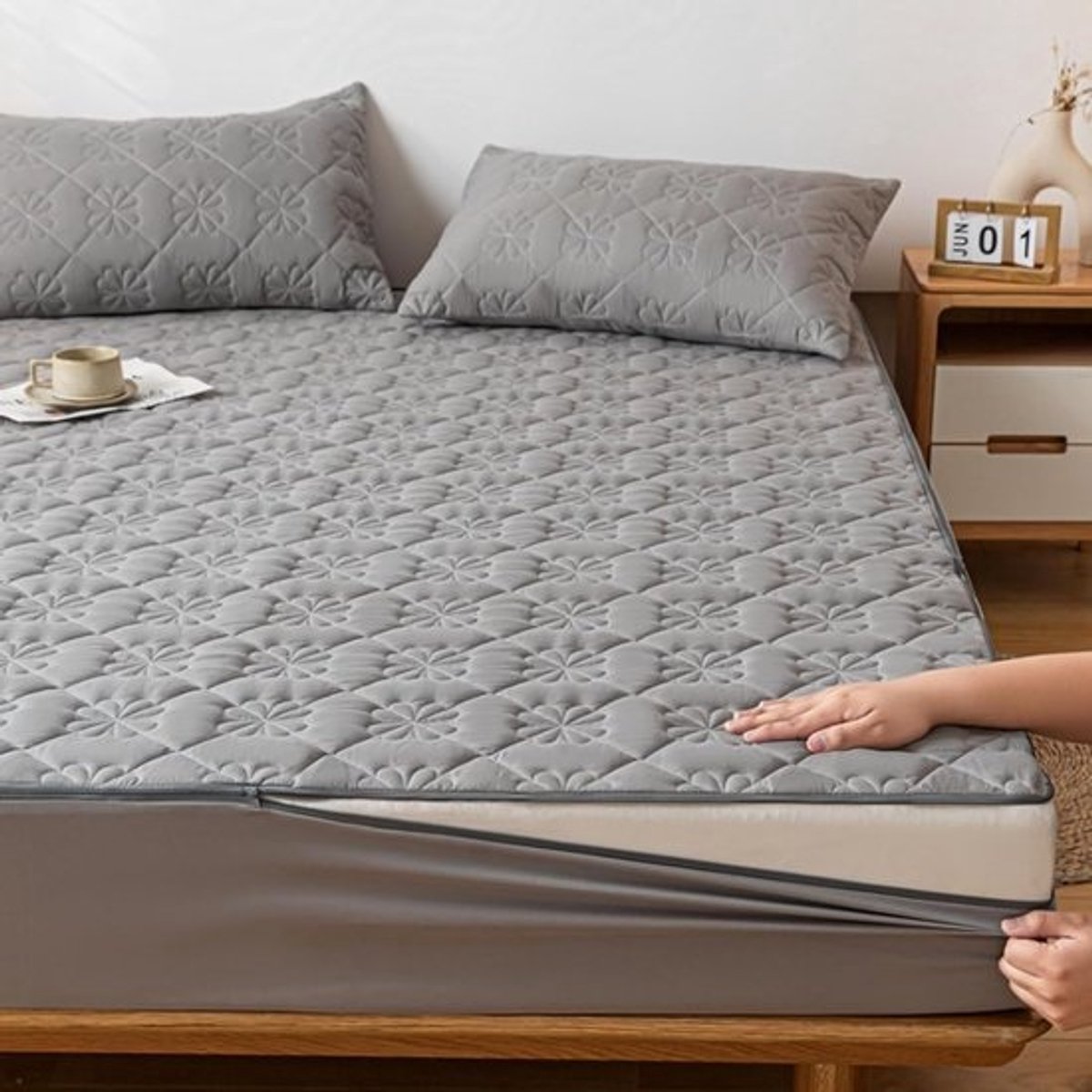 Matrasbeschermer met rits - Matrashoes Hoeslaken - Matras beschermen - Ademend en stofdicht - 140 x 200 + 20 cm